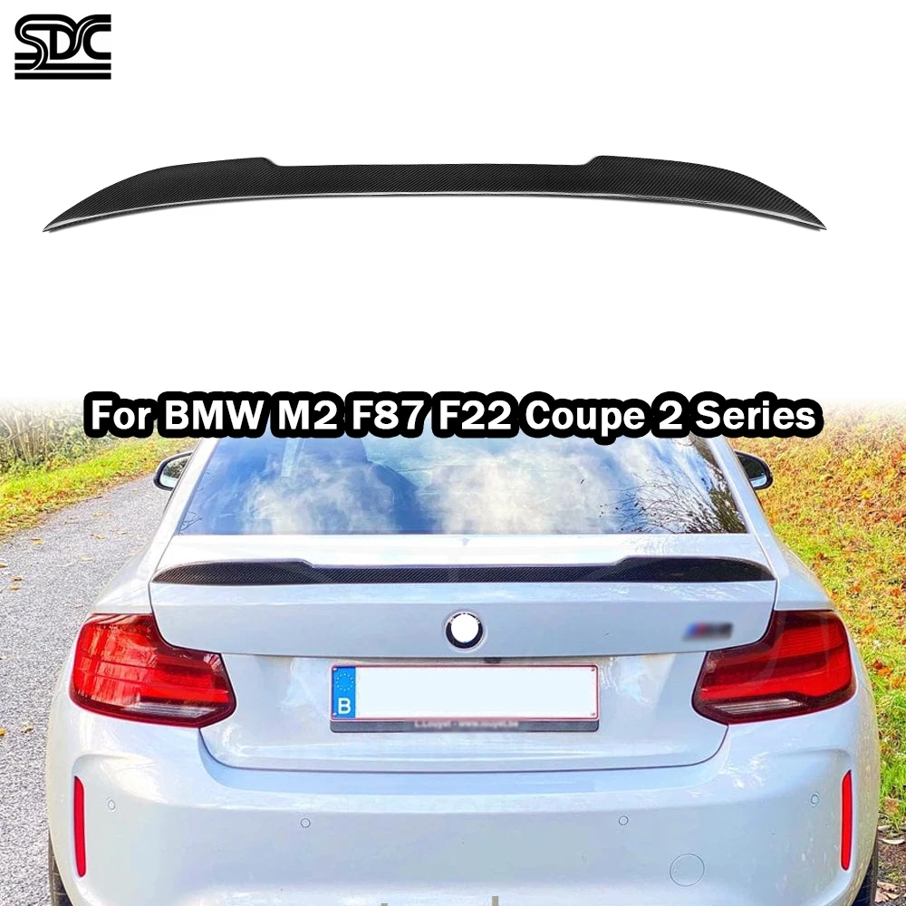 Image of Echter Carbonfaser-Heckspoiler für BMW M2 F87 M2C Competition F22 2er Serie M240i Coupé 2016+ Heckklappenspoiler Flügel 1 Stück
