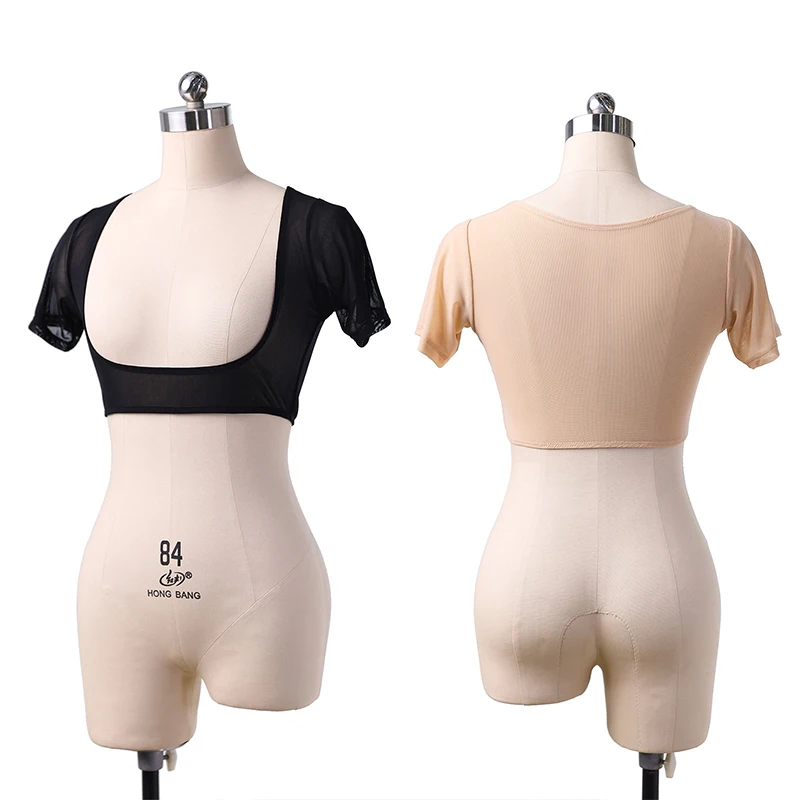 مثير المرأة شبكة مفتوحة التمثال قصيرة الأكمام الرقص الشرقي المحاصيل القمم الرقص الشرقي ارتداءها الهندي القبلية الرقص الشرقي تي شيرت الملابس الداخلية #3