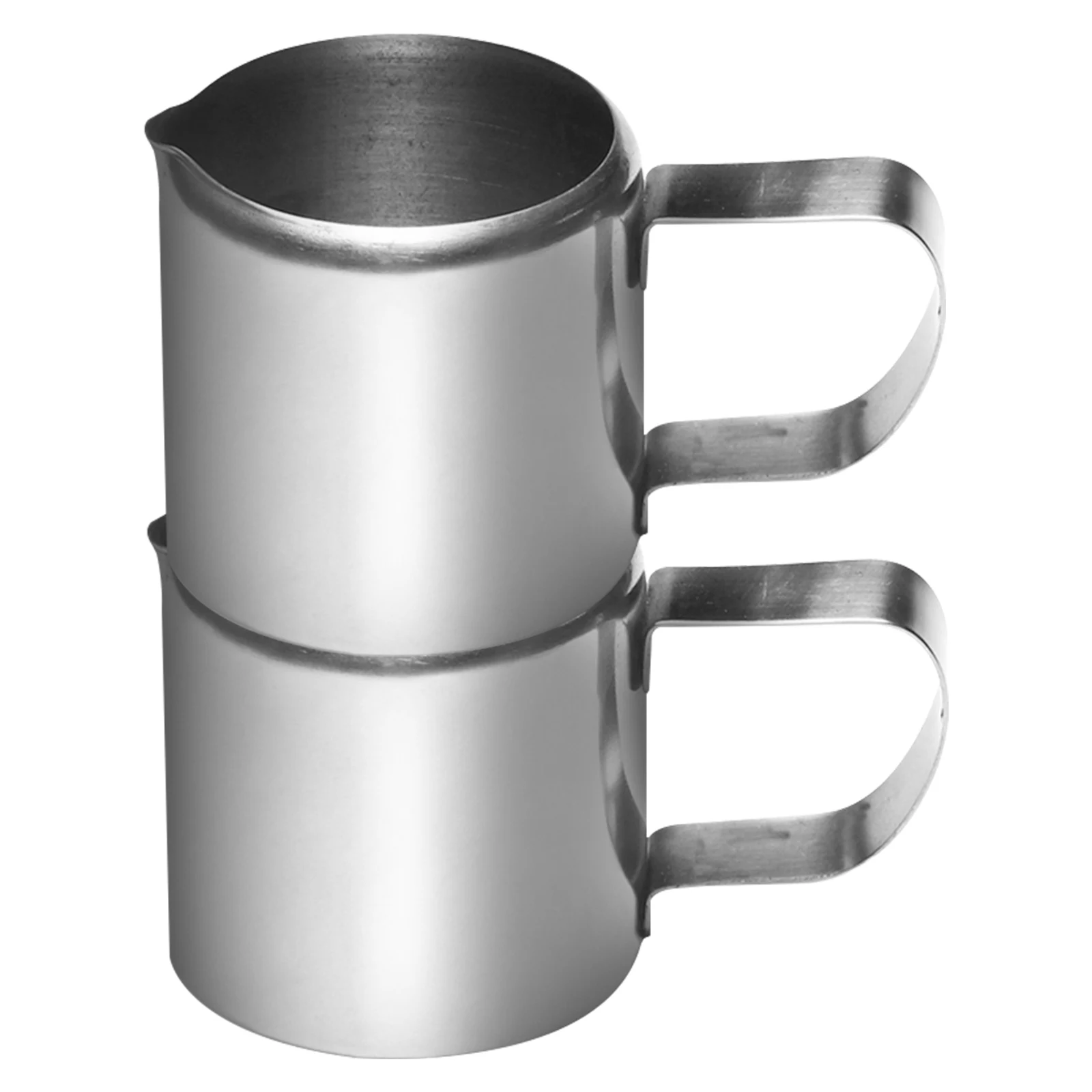 

2pcs Stainless Steel Milk Jug Simple Mini Milk Pot For Coffee Sauce Honey Dispenser Cream Container Kitchen Bar Tool