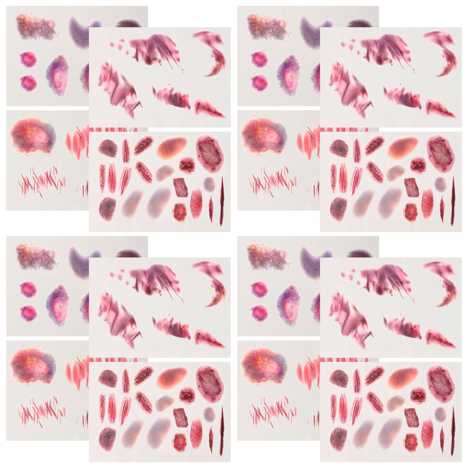 

Realistic Scar Tattoo Fake Wound Makeup Bruise Stickers For Halloween Cosplay Zombie Costume Temporary Tattoo Scar