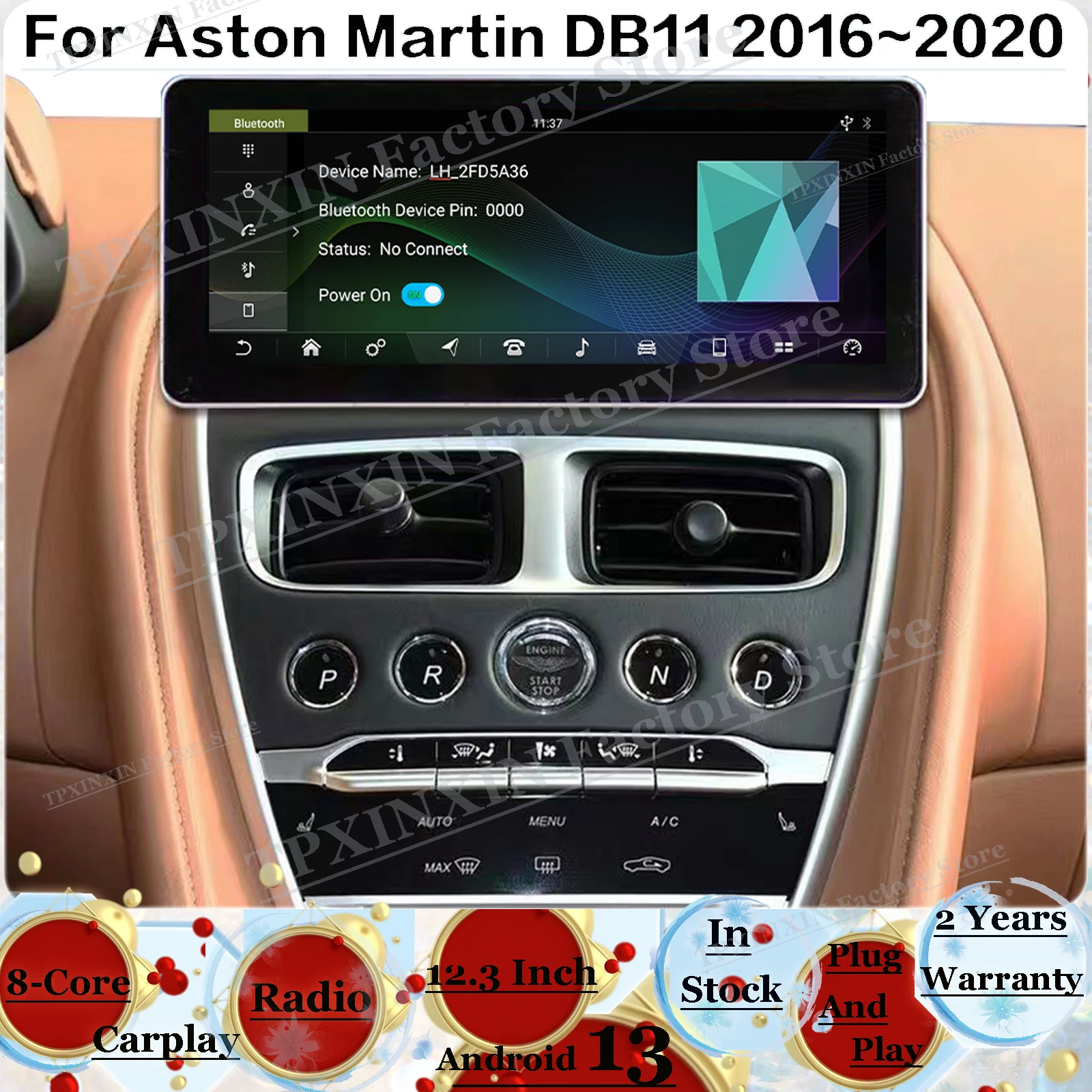 

Мультимедийный стереоприемник Qualcomm Android Auto для Aston Martin DB11 2016-2020 с GPS-навигацией, радио, аудио и голосовым управлением AI (головное устройство)
