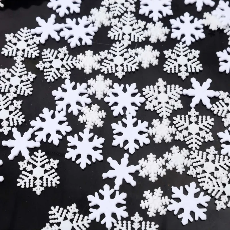 1/5 حزمة ندفة الثلج الاصطناعية البيضاء DIY بها بنفسك اليدوية الشتاء الثلوج قلادة الحلي عيد الميلاد السنة الجديدة لوازم الحفلات المنزلية الطبيعية #3