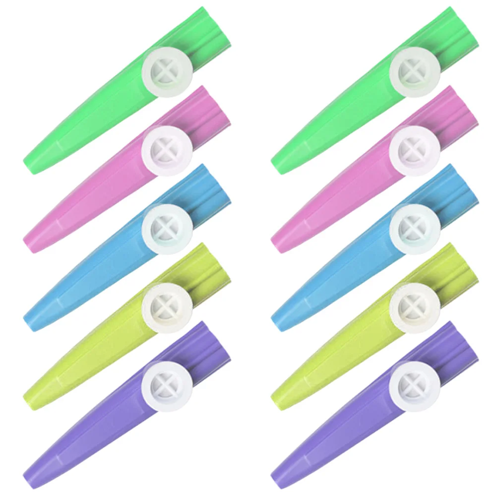 

10 Pcs Plastic Kazoo Musical Instrument Toys Lightweight Kids Toddler 1 3 Years Wind Instruments Music Educational Play
