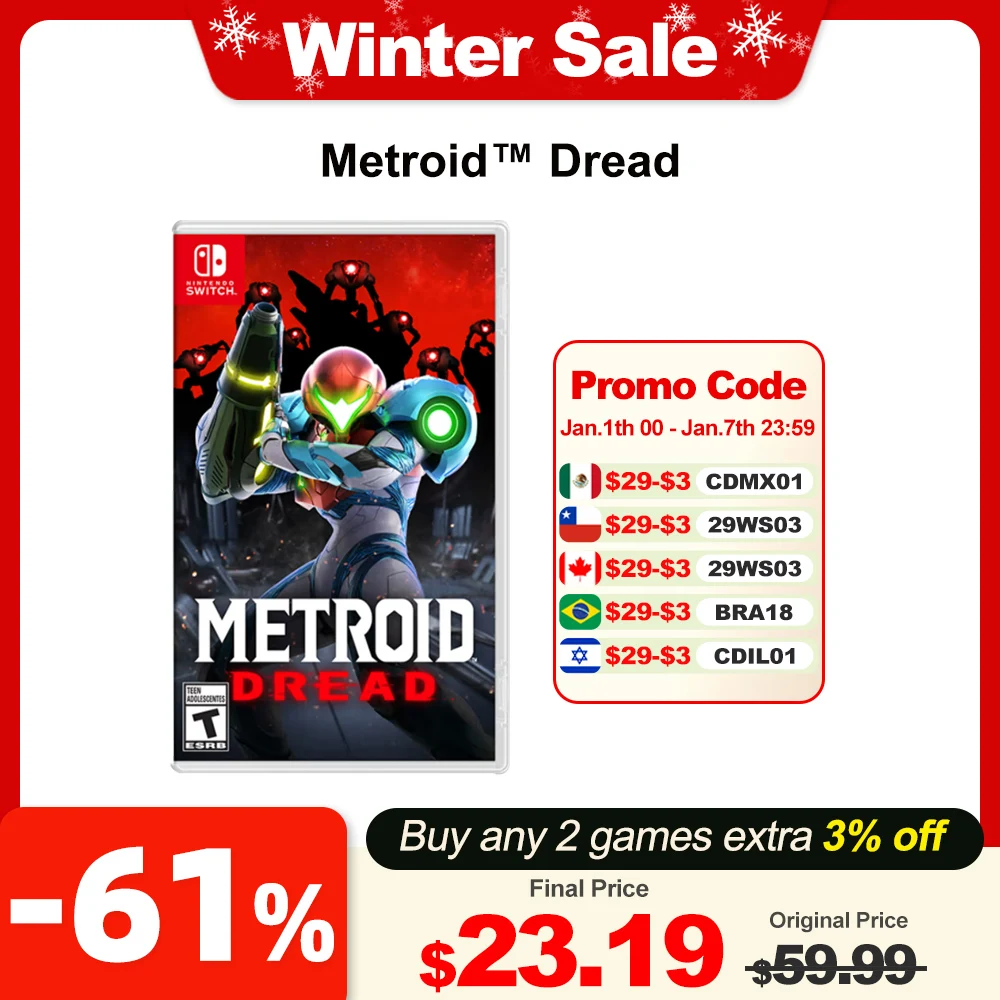 Metroid Dread Nintendo Switch Game Deals 100% Original Physical Game Card Adventure Genre for Nintendo Switch Game Console