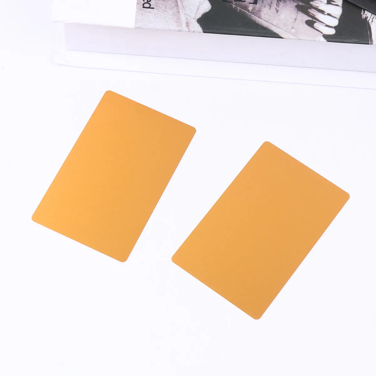 

50Pcs Colored Anodized Aluminum Thin Business Card Blank Engraving Machine Cnc DIY Custom Name Cards Business Card