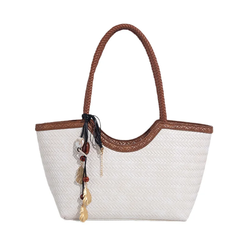 

Новые модные сумки, женская сумка на плечо, тканая повседневная сумка для покупок, винтажная большая сумка-тоут, ручные сумки из воловьей кожи, женские сумки