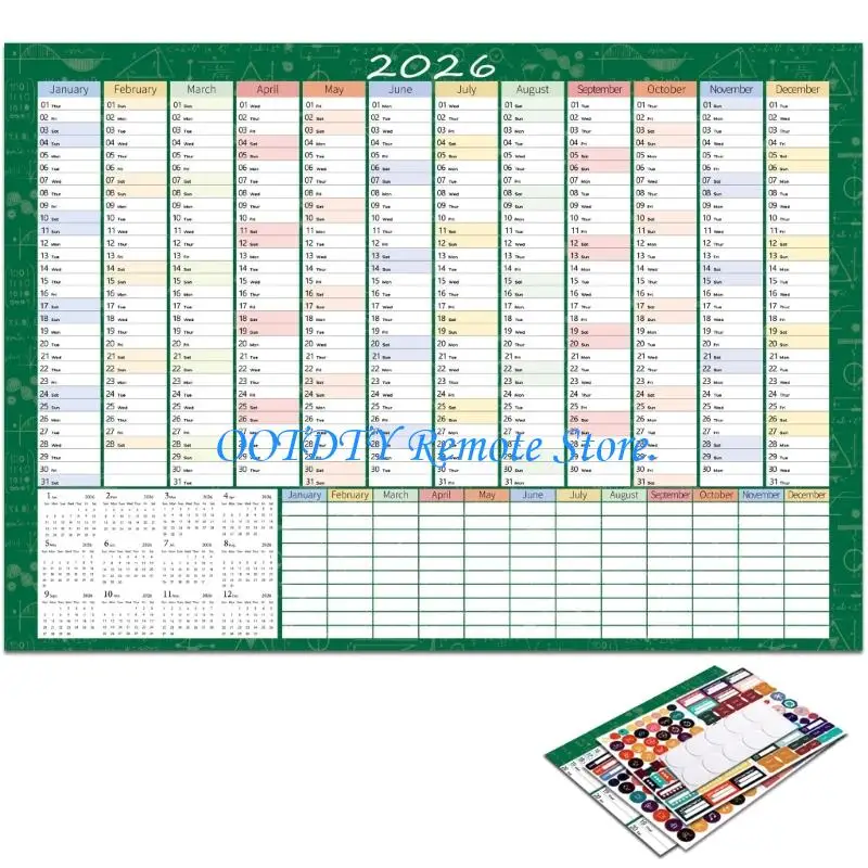 

Simple Installation Home Office Decors Daily Planner Calendar 2026 Printed Wall Planner Thick Paper For English Study