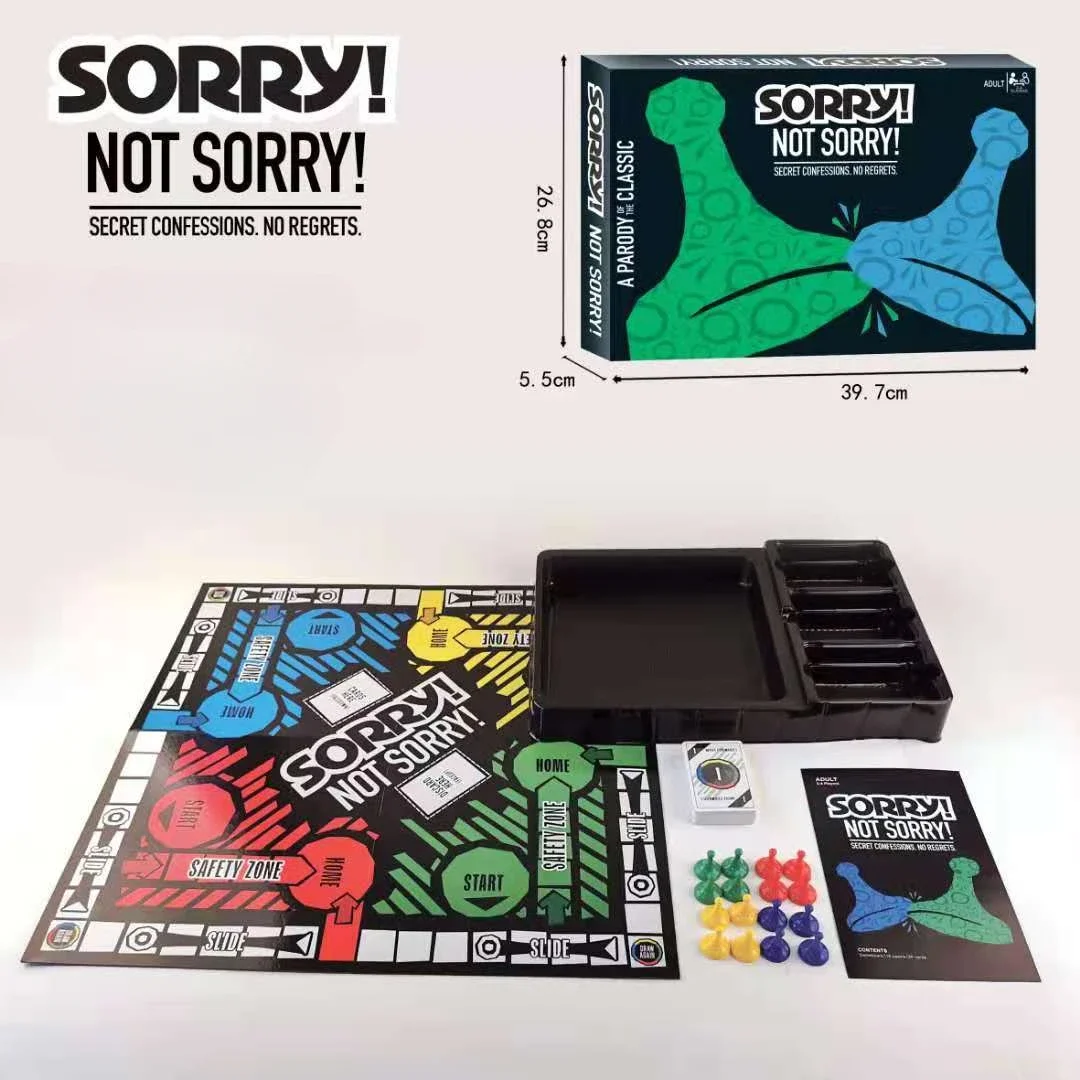 NOT SORRY Sorry Desktop English Game Secret Confession English Desktop Game SORRY Game