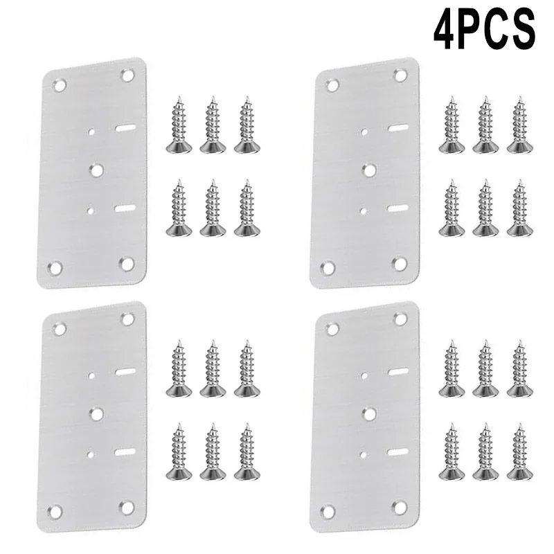 Useful Brand New Hot Sale Hinge Repair Plates With Mounting Screw Stainless Steel High Quality Hinge Side Plate