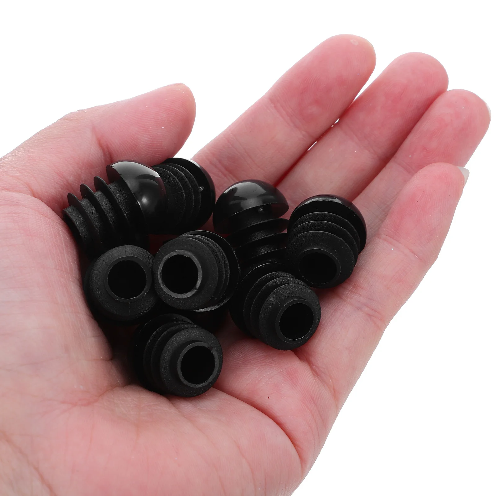 

24Pcs Round Plastic Tube End Caps Black Durable Pipe Plugs for Chair Legs Furniture Leg Protectors Round Rubber End Caps