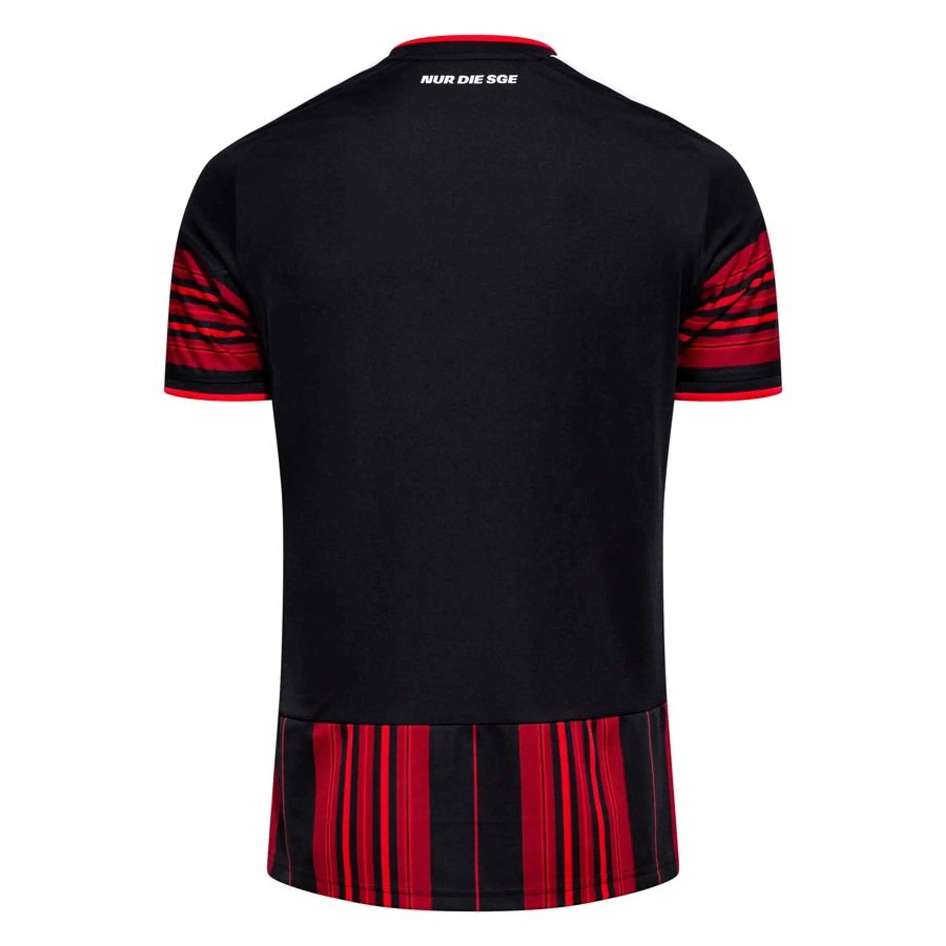 2026/27 Eintracht Frankfurt Heim-Fußballtrikot, Herren Schwarz-Rot mit Vertikalen Streifen, Kurzarm-Fußballshirt, Schnelltrocknend und Atmungsaktiv – Detail 3