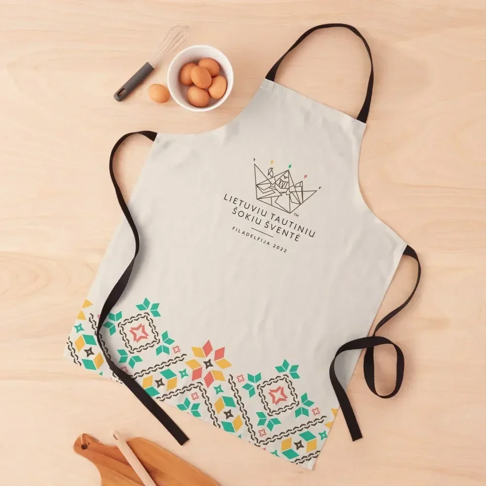 

Lietuviu Tautiniu Sokiu Svente - Main Dark Logo Apron Waterproof Kitchen For Women Woman Work Apron