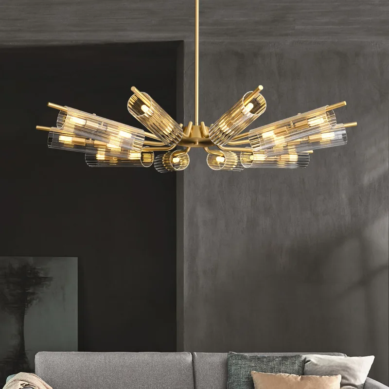 Modern Simple Living Room Chandelier Atmospheric High-end Light Luxury Study Bedroom Dining Room Light