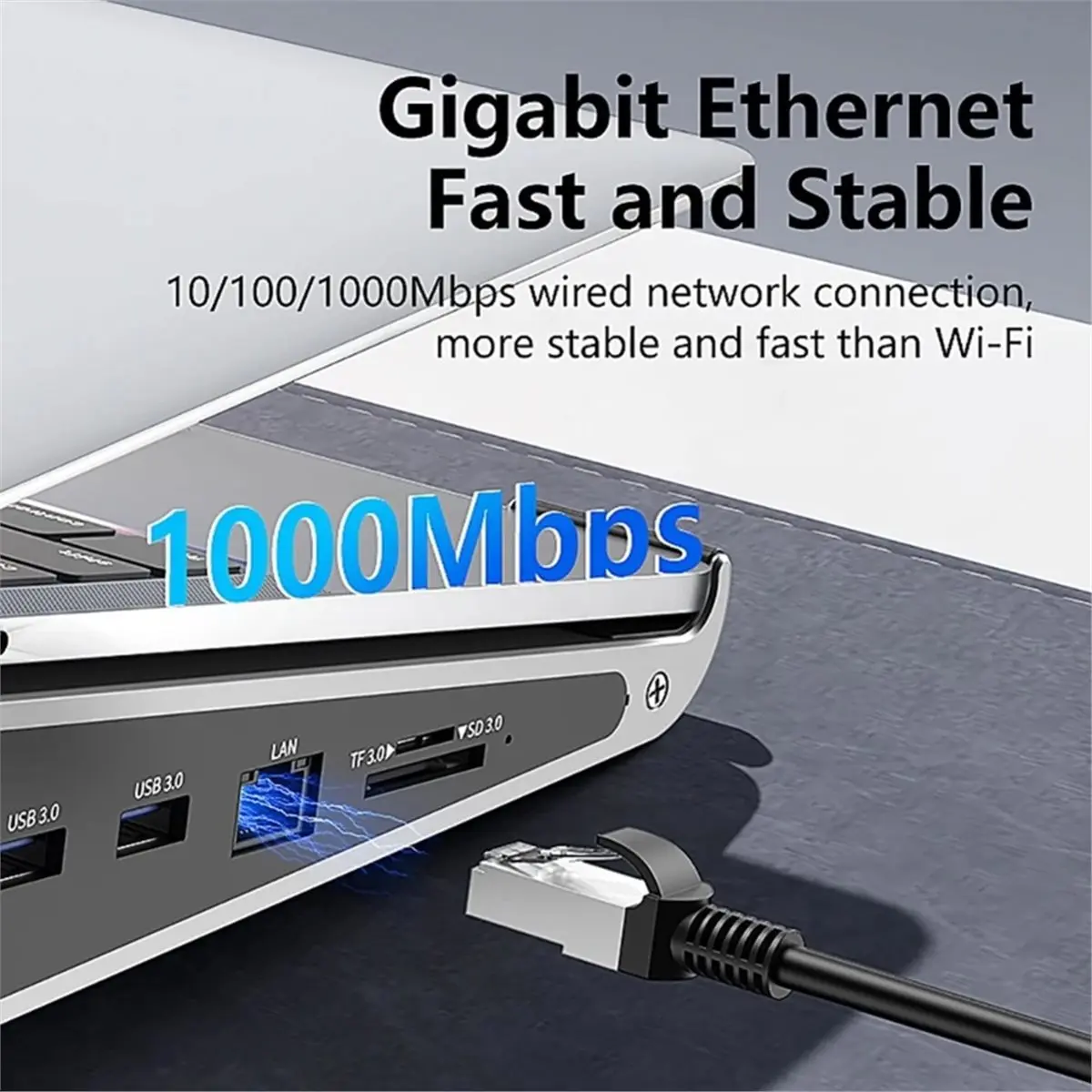 NEW FACTORY~Laptop Bracket USB 3.0 HUB Multi USB C Docking Station PD 100W 4K 60Hz Gigabit Ethernet Laptop Stand with RJ45