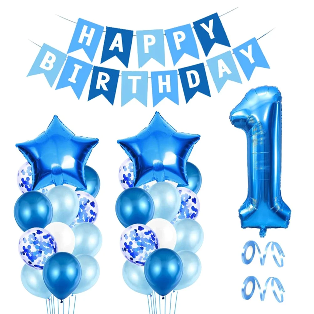 

1Set Number Foil Balloons Decorative Birthday Party Supplies Latex Balloon Decor Happy Birthday Celebration Latex Balloons