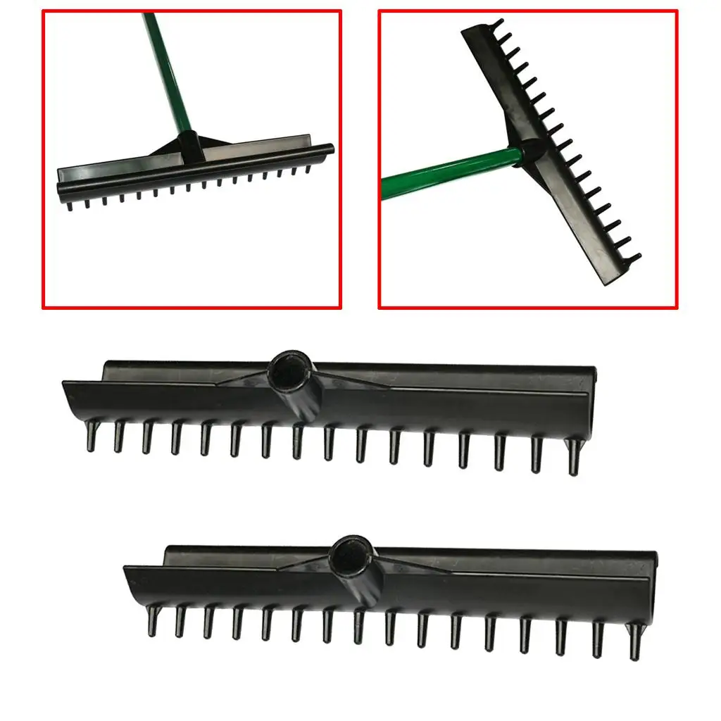 Double-Sided Golf Bunker Rake Head Replacement Course Raking Tool Organizer for Club Rest