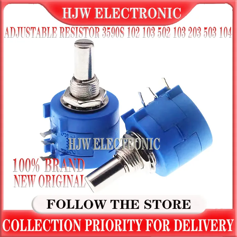 

3590S 1K 2K 5K 10K 20K 50K 100K 500R 100R 200R ohm Precision Potentiometer Adjustable Resistor 3590 102 103 502 103 203 503 104