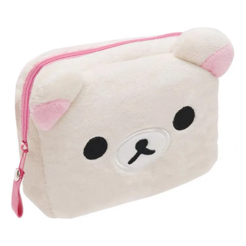 Rilakkuma Coin Purse Japanese-style Classic Storage Pouch Cute Little Bear Embroidered Zipper Coin Purse Stylish Animal Wallet