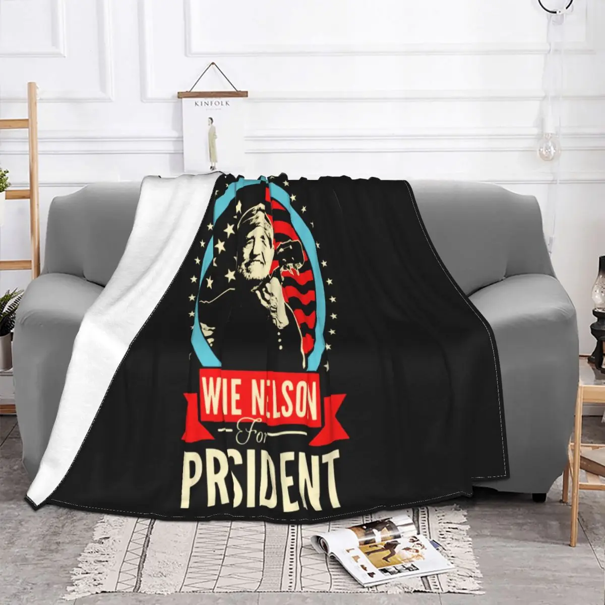 Willie Nelson President T- Regular Size M-3Xl Warmer Women Men Humour Original Interested Pictures Throw Blanket