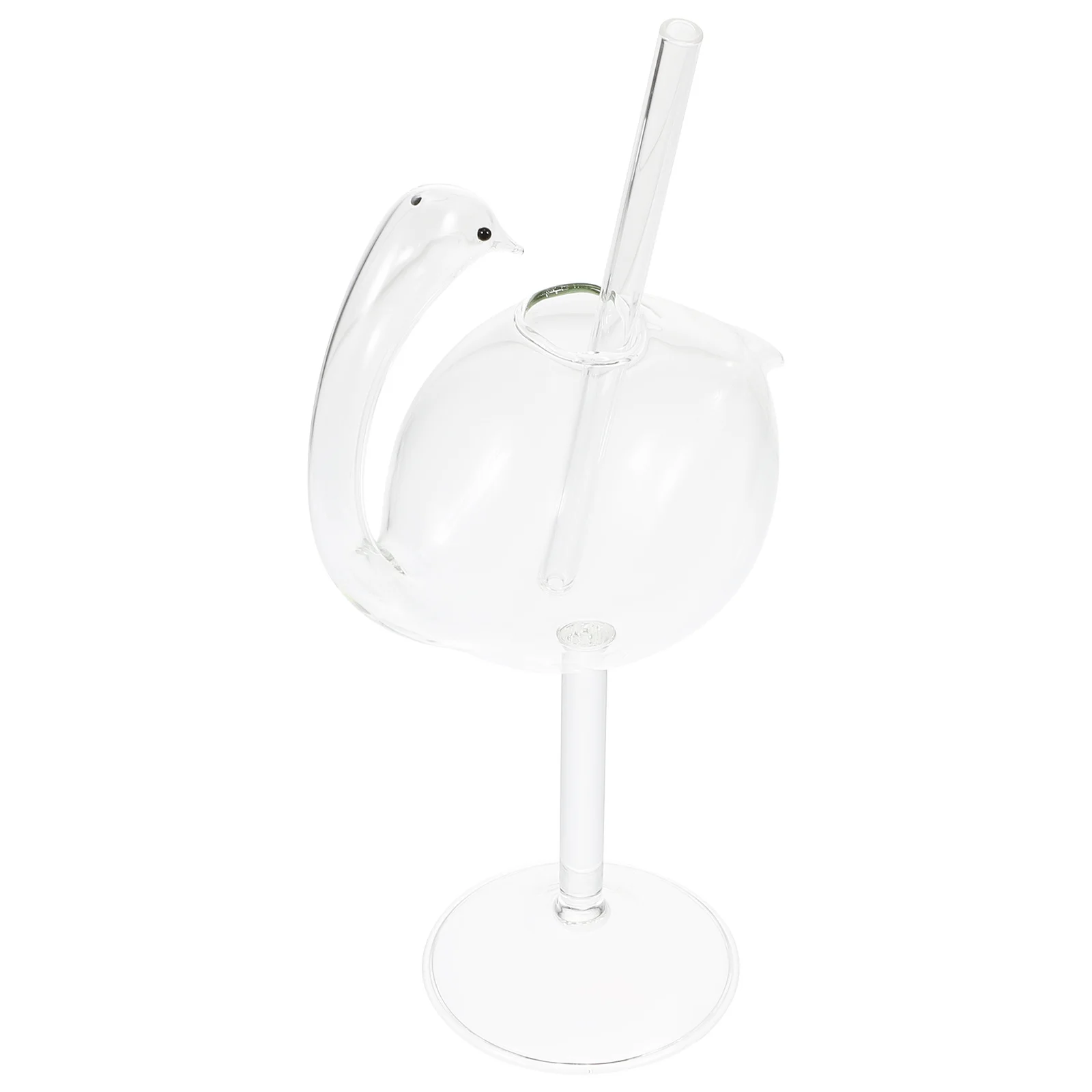 

Martini Glasses Transparent Swan-shaped Cocktail Straw Cup Party Drinking Mojito