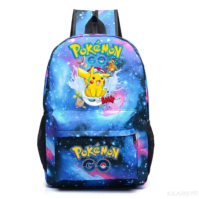 Anime Pokemon Go Backpack Canvas Pikachu Boys Girls Teenagers schoolbag Rucksack Men Women Mochilas Travel Bags