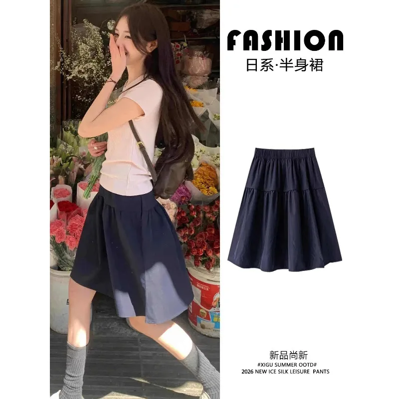 Japanese Style Summer Sexy Women High Waist A Line Street Female Solid Colour Clothing Mini Vintage Fashion Korean Skirts