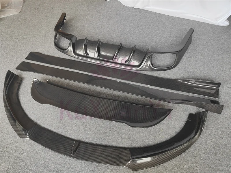 

Good quality true carbon fiber front bumper lip side skirt extension rear diffuser rear spoiler for 10-13 for Porsche Paramela