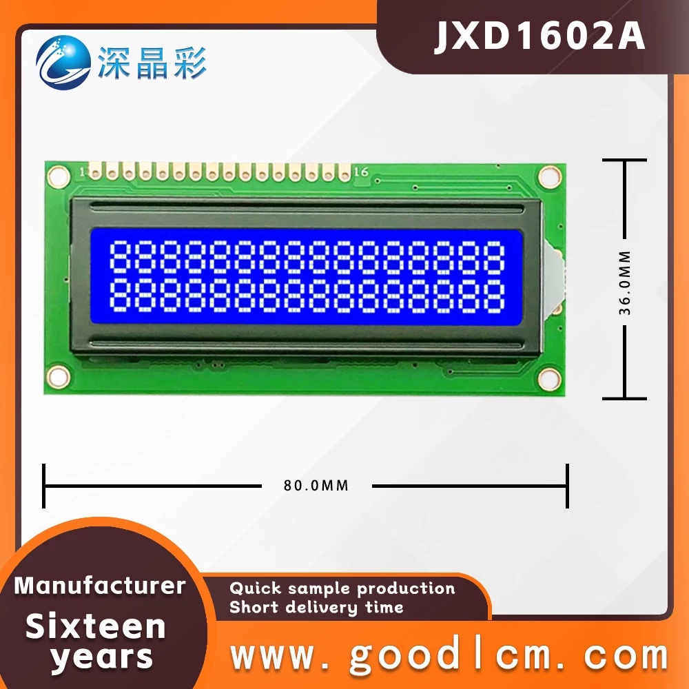 Módulo lcd i2c hd44780, Unidad de modo múltiple, colores disponibles, potencia de 5,0 V o 3,3 V, STN azul, 1602a, 2x16, 16x02