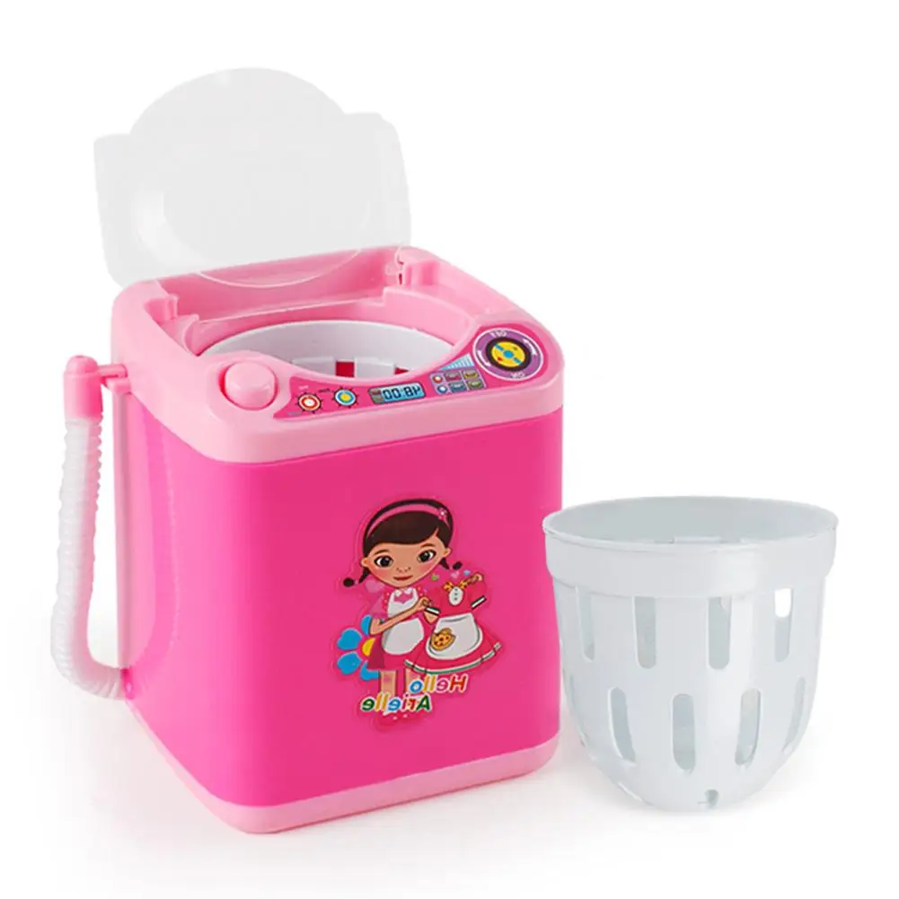 Mini Electric Washing Machine Simulation Upgrade Washing Machine Children Role Play Toys For Girls Gifts