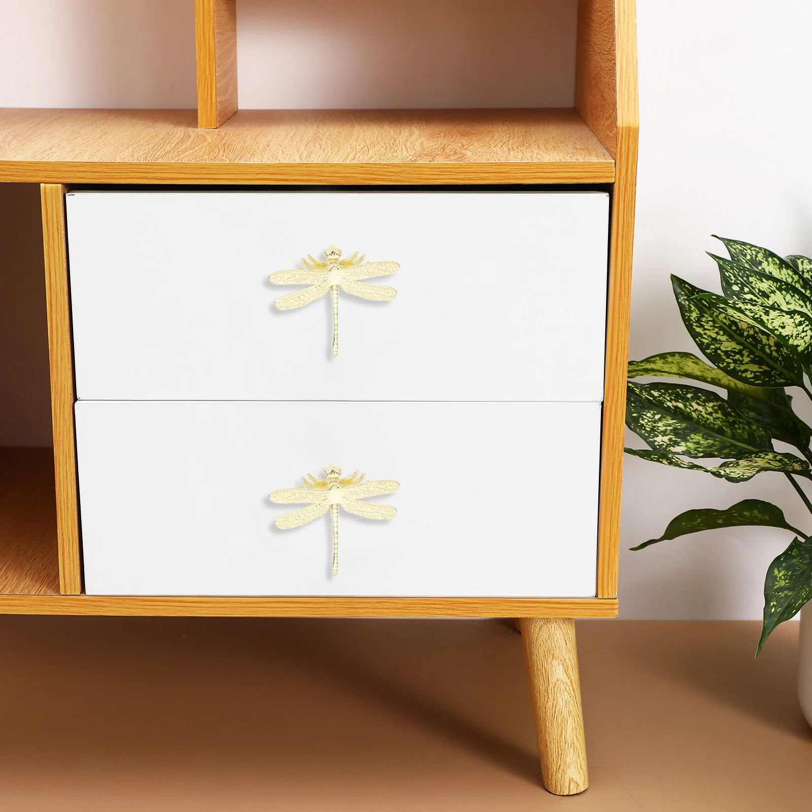 

2pcs Cabinet Drawer Pulls Dragonfly Design Zinc Alloy Vintage Dresser Handles For Wardrobe Closet Furniture Hardware Decorative