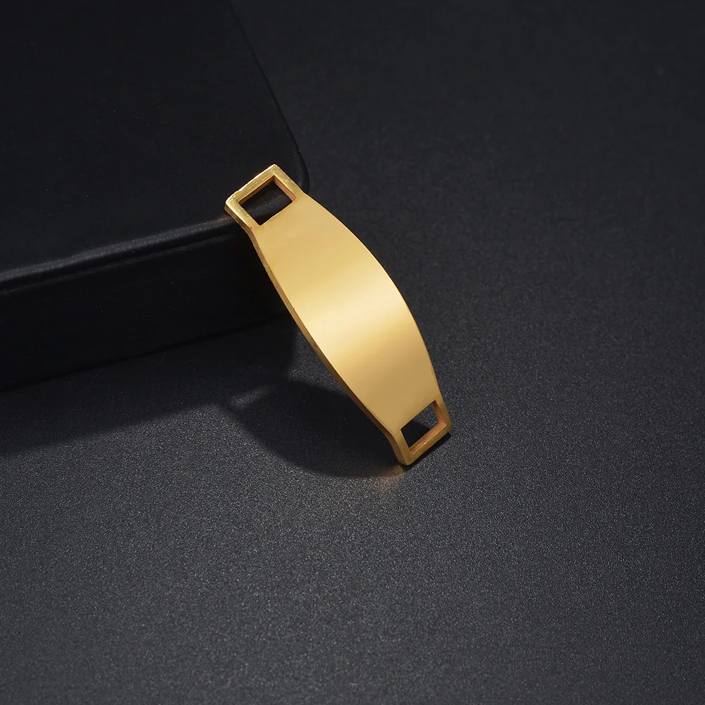 5 Stück/Set, Edelstahl, beidseitig polierte Verbindungsstücke für die Schmuckherstellung, unbeschichtete Stäbe, zum Handprägen, zum Gravieren, für DIY-Arbeiten, zum Herstellen von Armbändern. – Detail 4