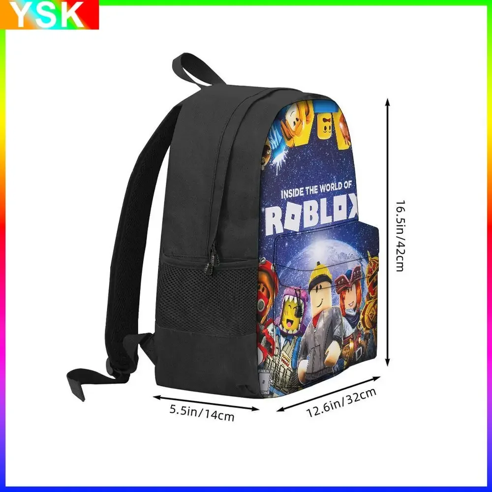 Roblox with Compartments Primary and Middle School Students Schoolbag Sport Backpack Lightening Boys Girls Cosplay Anime Mochila