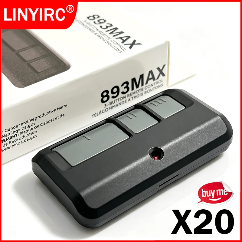893MAX Remote Control Garage Door Opener Security +2.0 Work With 890MAX 895MAX 891LM 893LM 951EV 953EV 371LM 373LM 971LM 973LM
