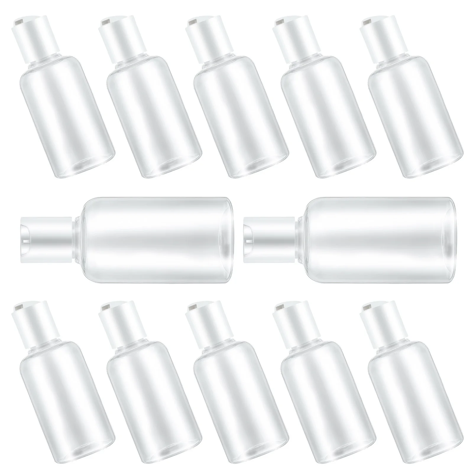 12개 75ml 리필 가능한 여행용 병 샴푸 로션 크림 액체 정리용 휴대용 화장품 용기