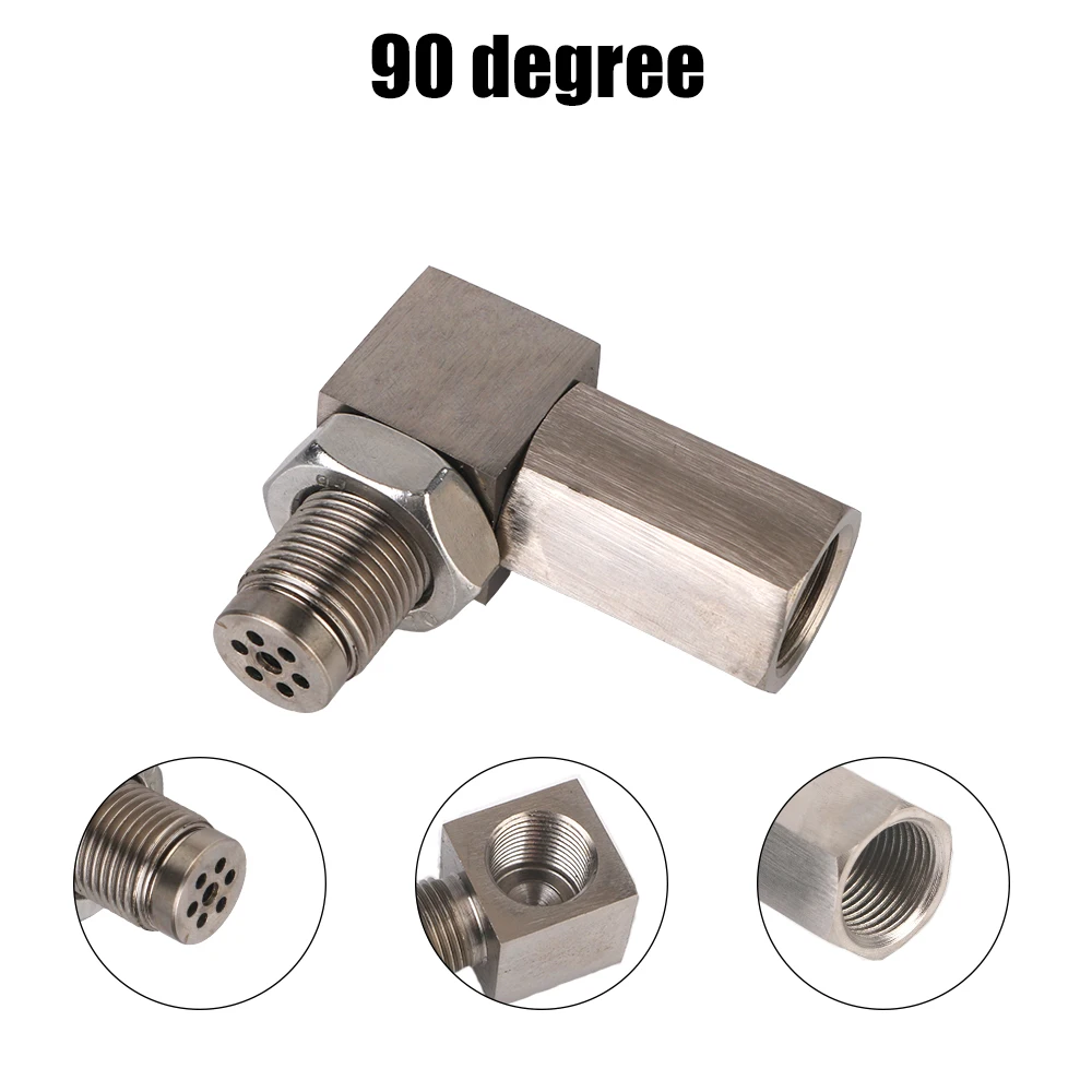 O2 Oxygen Sensor Spacer 90 Degree or 45 Degree O2 Bung Extension Catalytic Converter O2 Oxygen Sensor Extender Universal