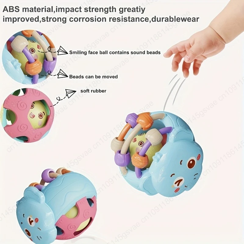 Hand-Held Baby Rattle Puzzle Early Education Snail Rattle Plastic Ball Color Festival Can Send Birthday Christmas Gifts