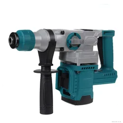 Drillpro 2-IN-1 Rechargeable Brushless Cordless Rotary Hammer Impact Drill Power Tool For 18V Makita Battery 4200RPM