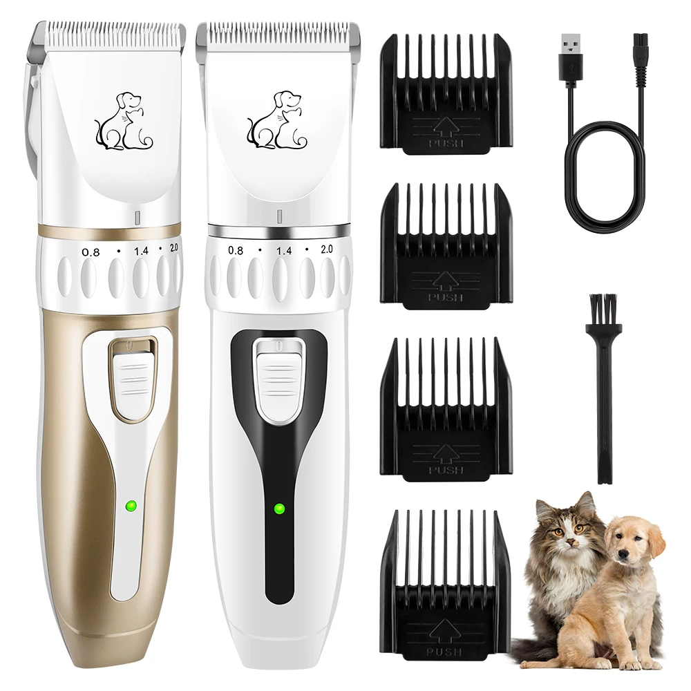 Hiena Pet Electric Hair Clipper Household Dog Cordless Shaving Clipper Cat Hair Trimming USB Rechargeable Animal Hair Remover