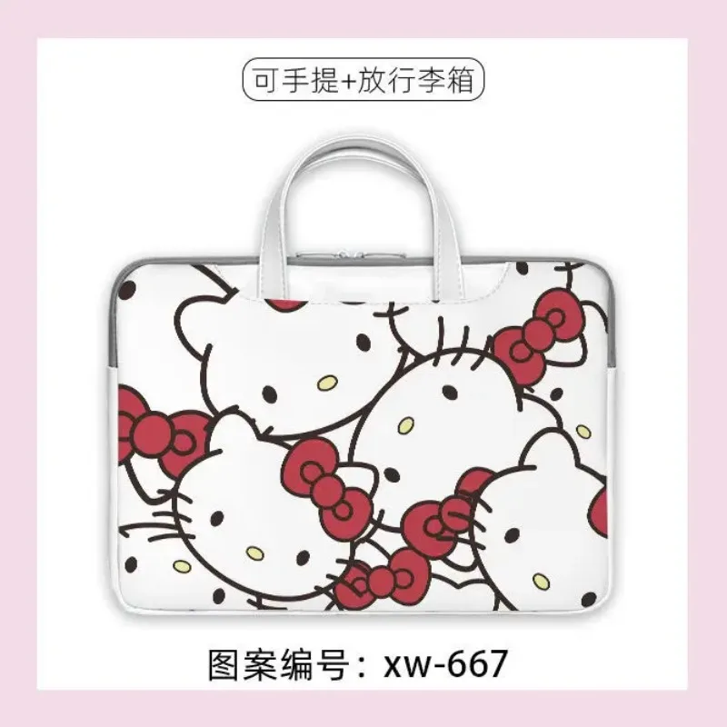 Hello Kitty Kawaii Laptop Sleeves 12 13 14 15 15.6 Inch Cover Laptops Carrying Bags for Macbook Air Pro 13 PC Lenovo Magicbook