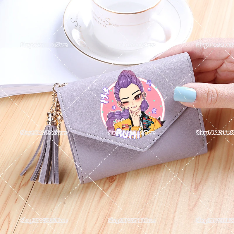 Kpop شيطان الصيادين النقدية المغلف المحفظة للفتيات أنيمي المال كليب رومي ميرا زوي حاملي بطاقات النساء محفظة نسائية للعملات المعدنية حقائب الموضة #3