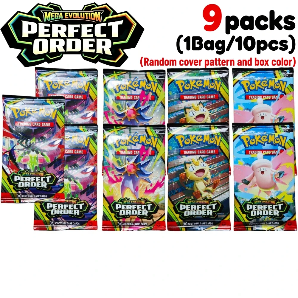 9 Packungen Pokémon TCG Mega Evolution-Pitch Black Booster Ascended Heroes Phantasmal Flames TCG Sammelkarten-Set – Detail 4