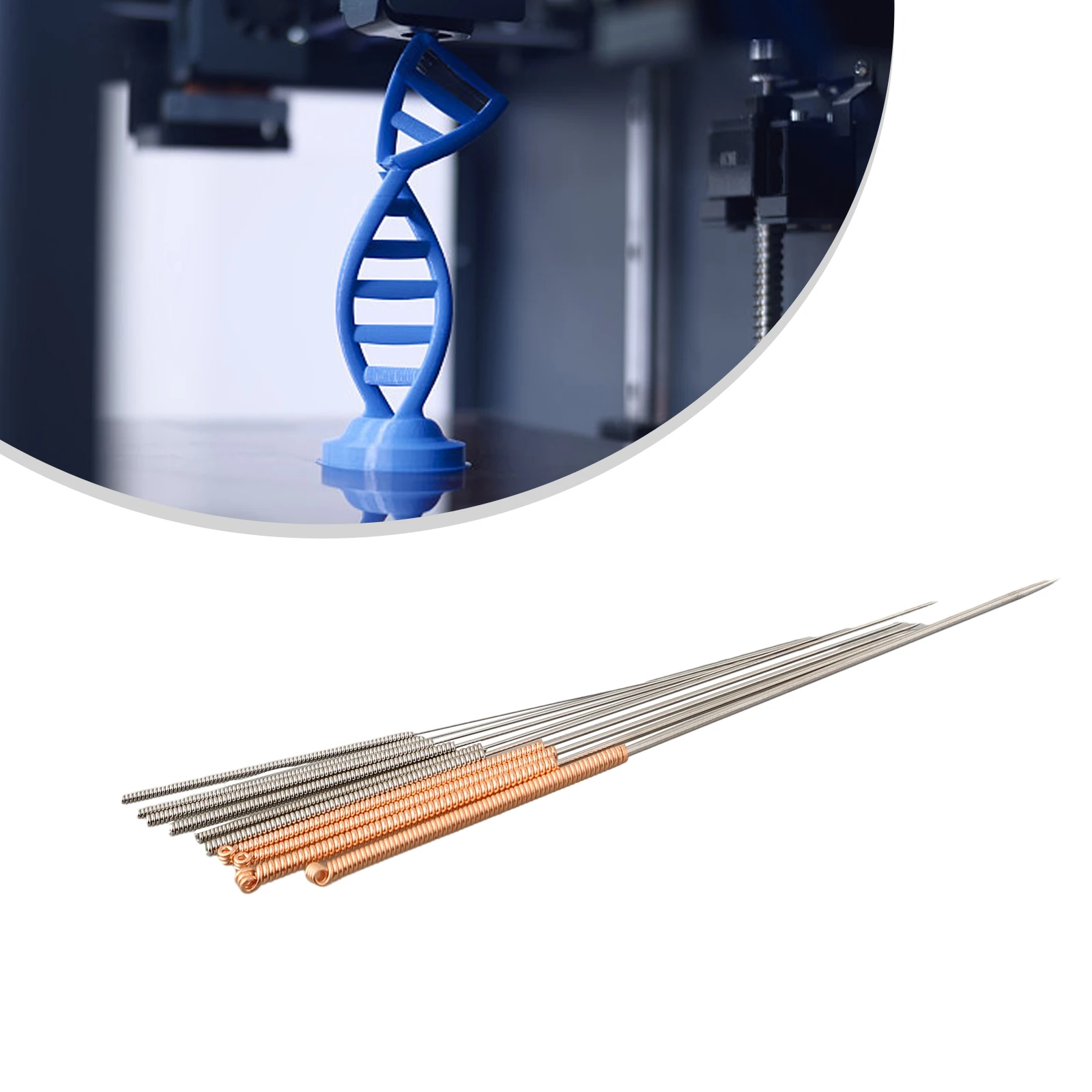 

1Set Cleaning Needles 0.15-1.0mm Nozzle Clean Needle High Elasticity MK8 Nozles For cleaning filament remaining inside nozzles