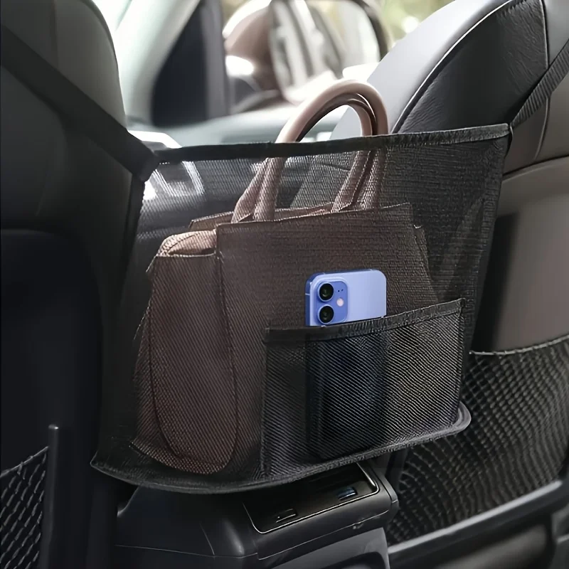 1-teilige Autositz-Aufbewahrungstasche, Auto-Mittelkonsole Aufbewahrungsnetz, Aufbewahrungsbox, Auto-Innenraum Zubehör Aufbewahrungstasche, Rückenlehnen-Hängetasche, Essentielle