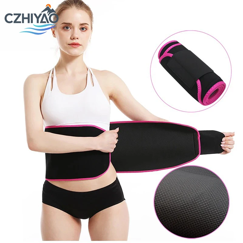 

CZHIYAO 1 PC Male And Female Waist Trainer Sweatband Trimmer Waist Belt Slim Fit Abdominal Wrap For Exercise Sports Fitness