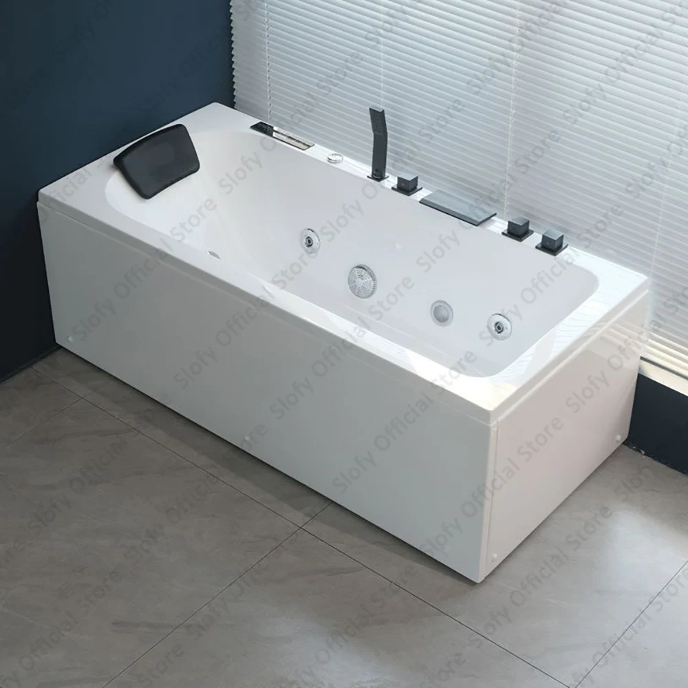 Multifunctional Acrylic Bathtub With Right-sided Skirt And High Load-bearing Capacity, Luxury Bathroom Furniture Multiple Sizes