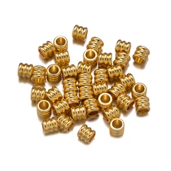 20Pcs 3/4/5/6mm Stainless Steel Big Hole Round Spacer Beads DIY Jewelry Making Handmade Necklace Bracelet Supplies Accessories