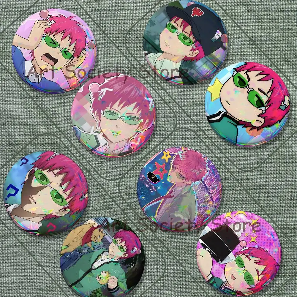 S-Saiki K D-Disastrous L-Life 2-piece set Pin Backpack Clothes Jewelry Accessories Round Brooch Button Badge Fan Collection Gift