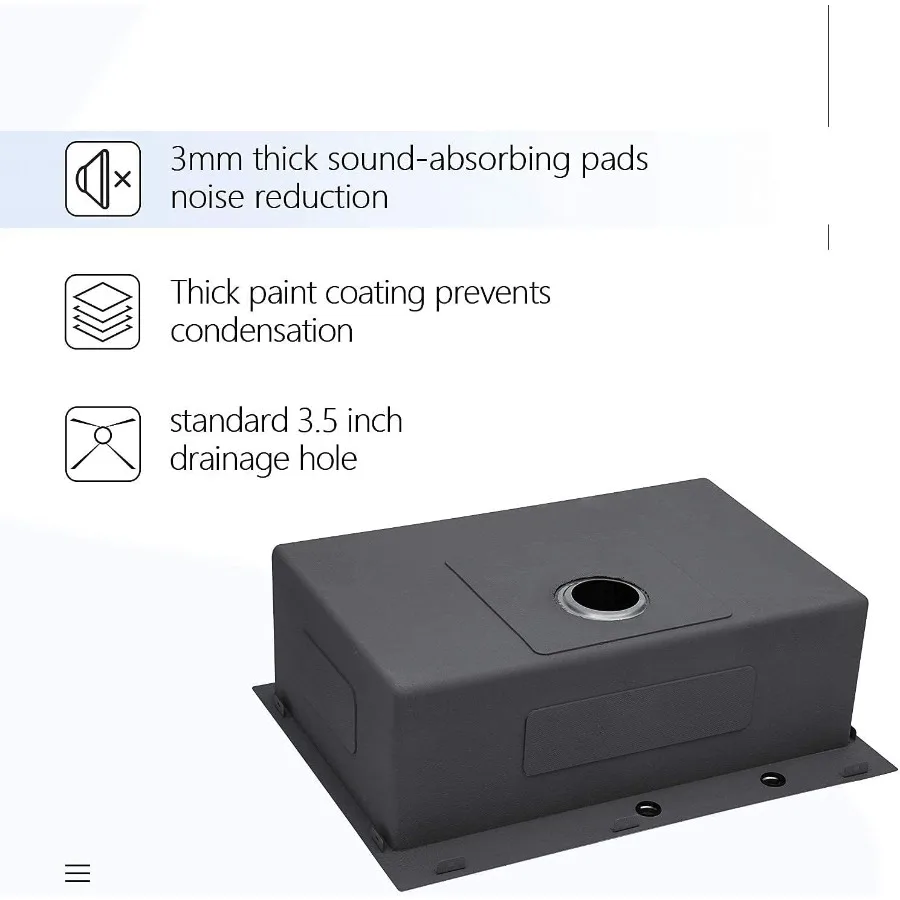 33 بوصة وعاء واحد حوض المطبخ قطرة في التثبيت مع تصميم أعلى جبل للمطابخ الحديثة 16 مقياس الفولاذ المقاوم للصدأ Constr #6