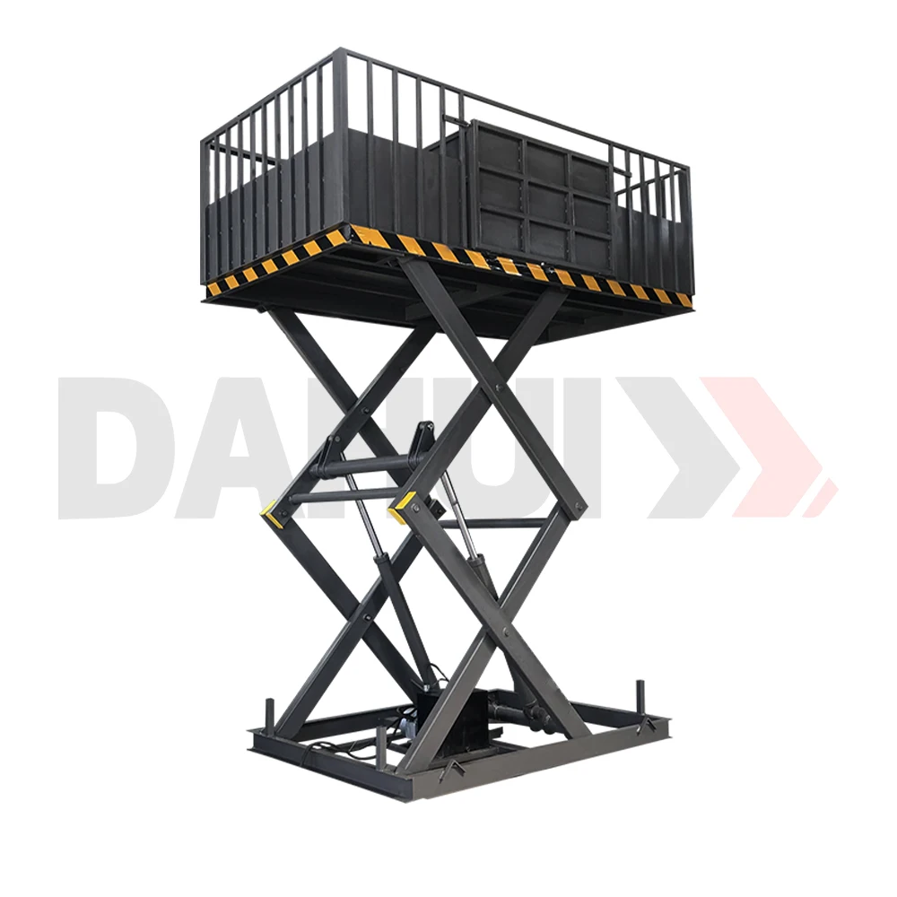 DAHUI Factory Price 2m 5m 10m Elevated Work Platform Stationary Hydraulic Lift Scissor Lift CE ISO Certified Remote Control Full