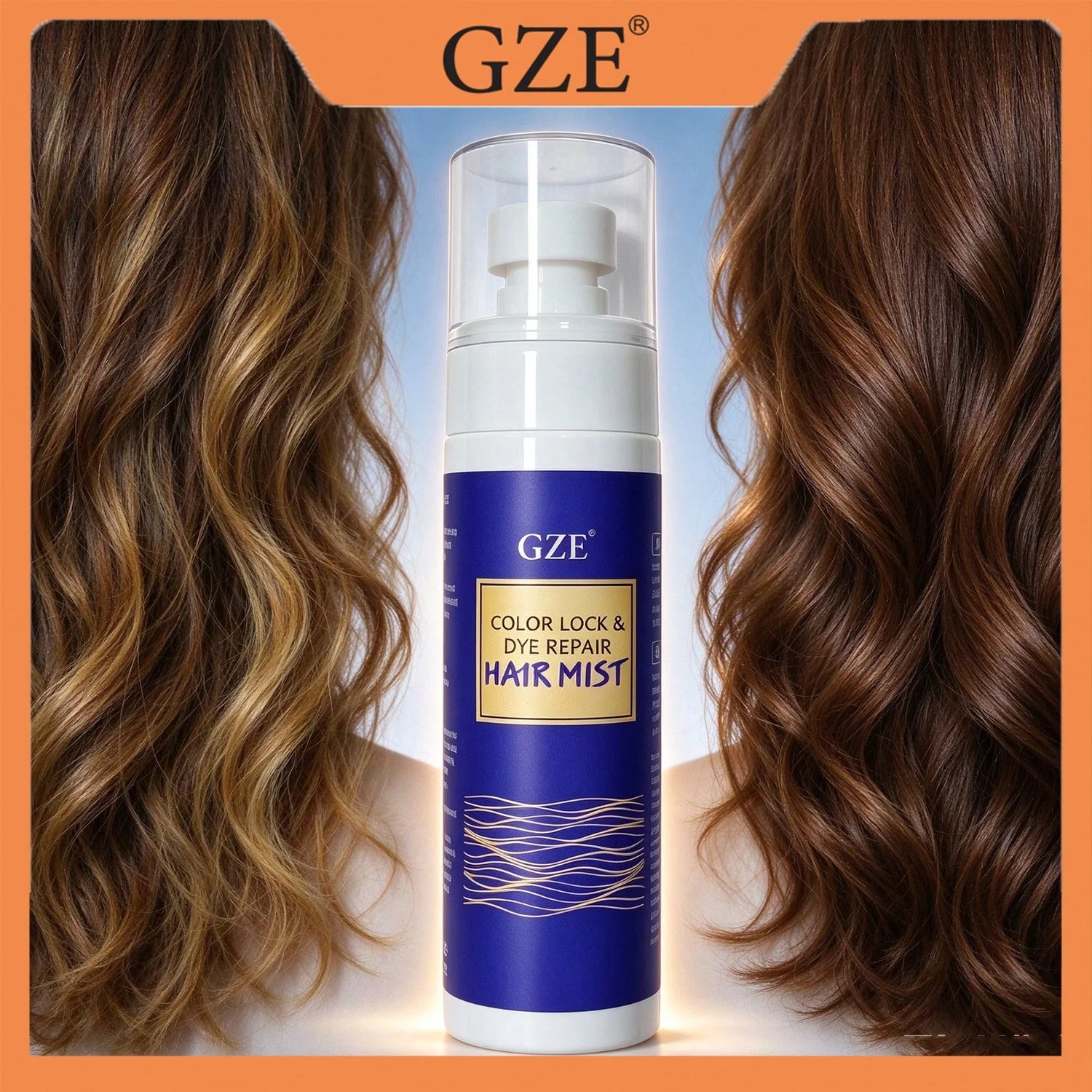 GZE Color Lock & Dye Repair Hair Mist 100ml/3.38fl.oz, Color Protect Anti-Frizz Hair Spray, For Dyed Color Treated Hair